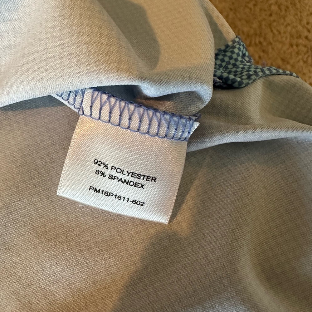 Peter Millar Masters Light Blue Checkered Golf Polo - Picture 5 of 5
